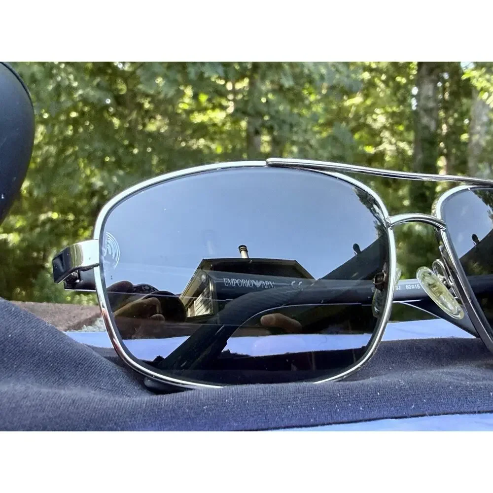 Emporio Armani EA9820/S Sunglasses Gunmetal 60 15 135 Men's w/ Hard Case
